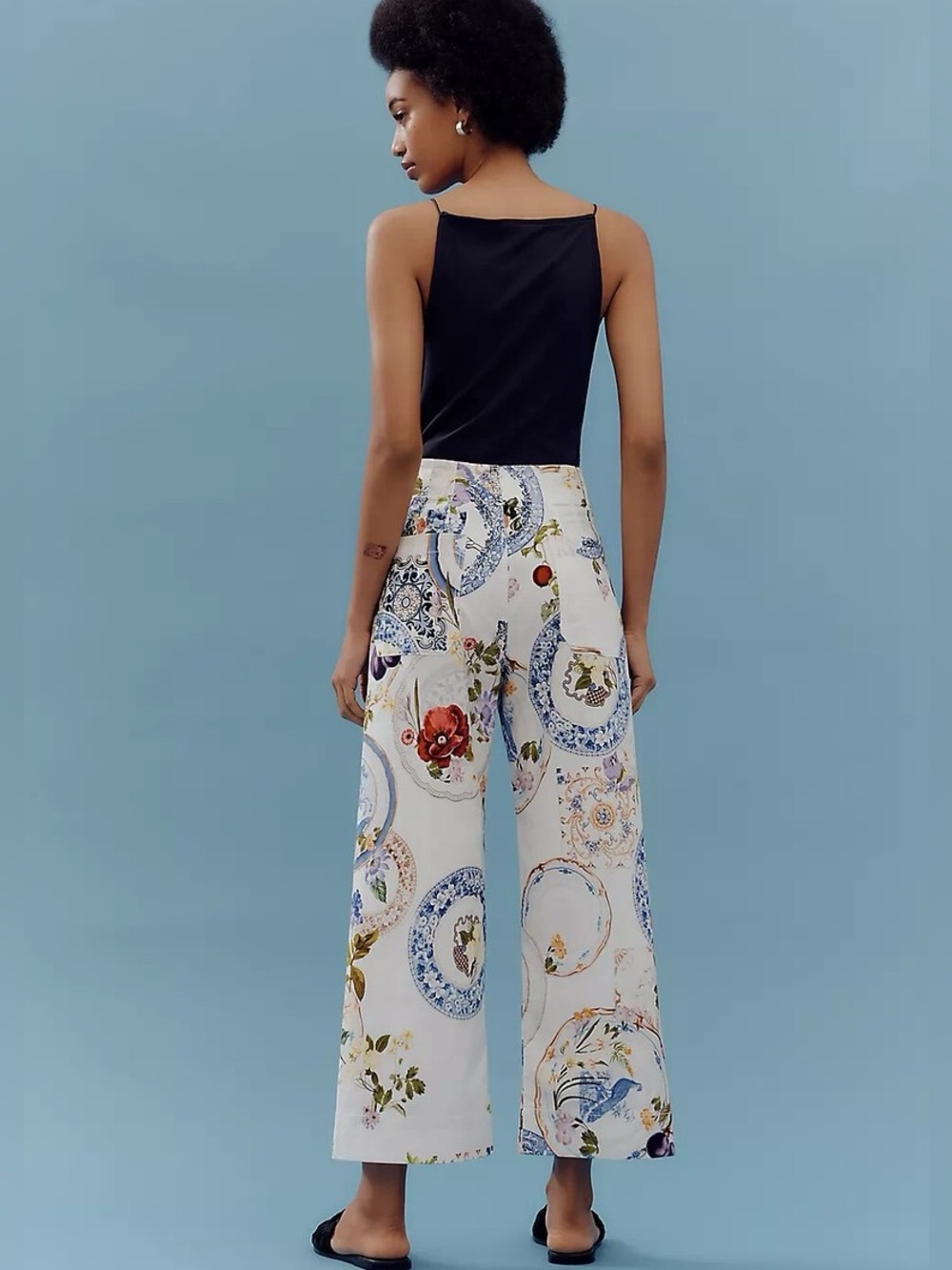 Maeve Colette Cream Patchwork Medallion Wide-Leg Pants - Picture 2 of 4